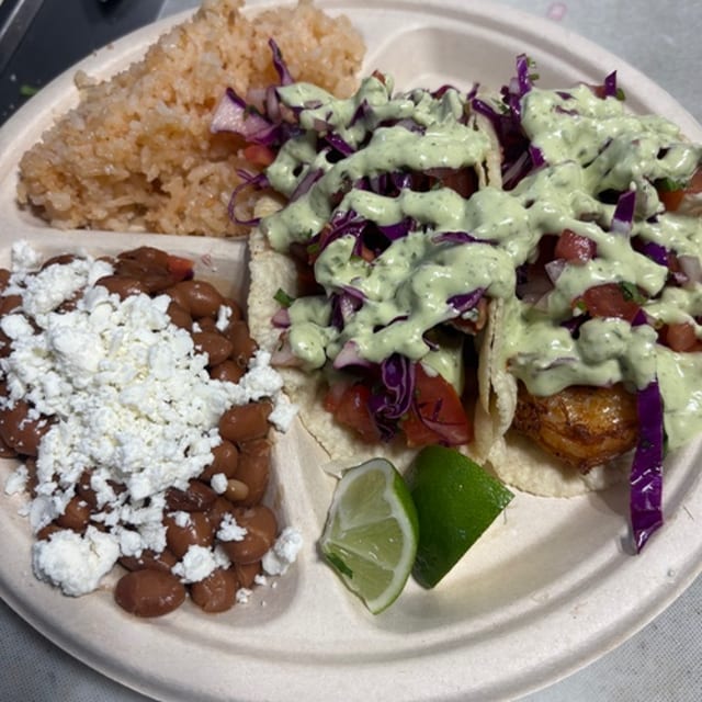 Shrimp Taco Plate.