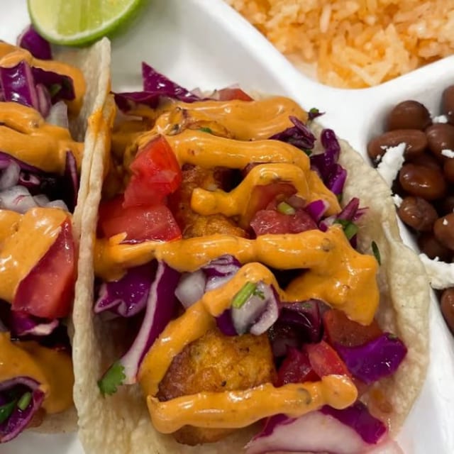 Fish Taco Plate.
